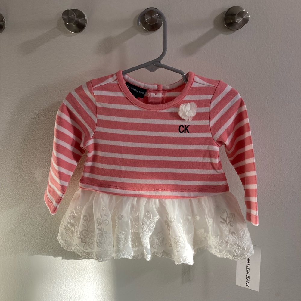 Calvin Klein Jeans Baby Pink Stripe Set 6-9 months